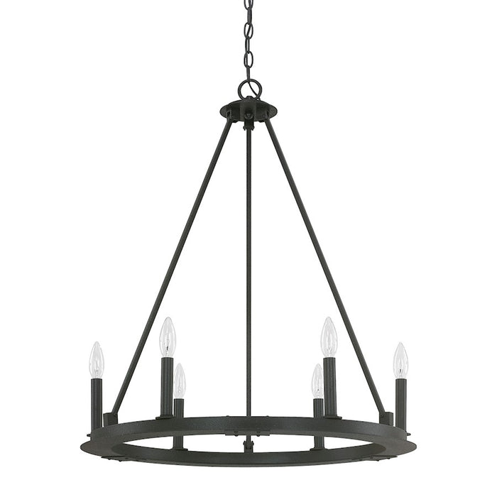 Capital Lighting Pearson 6 Light Chandelier, Black Iron