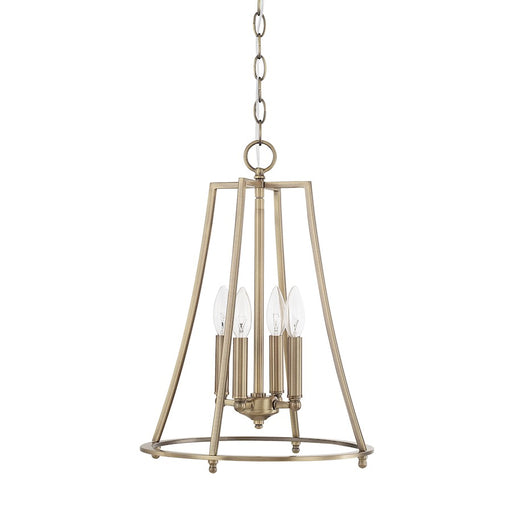 Capital Lighting Dawson 4 Light Foyer, Aged Brass