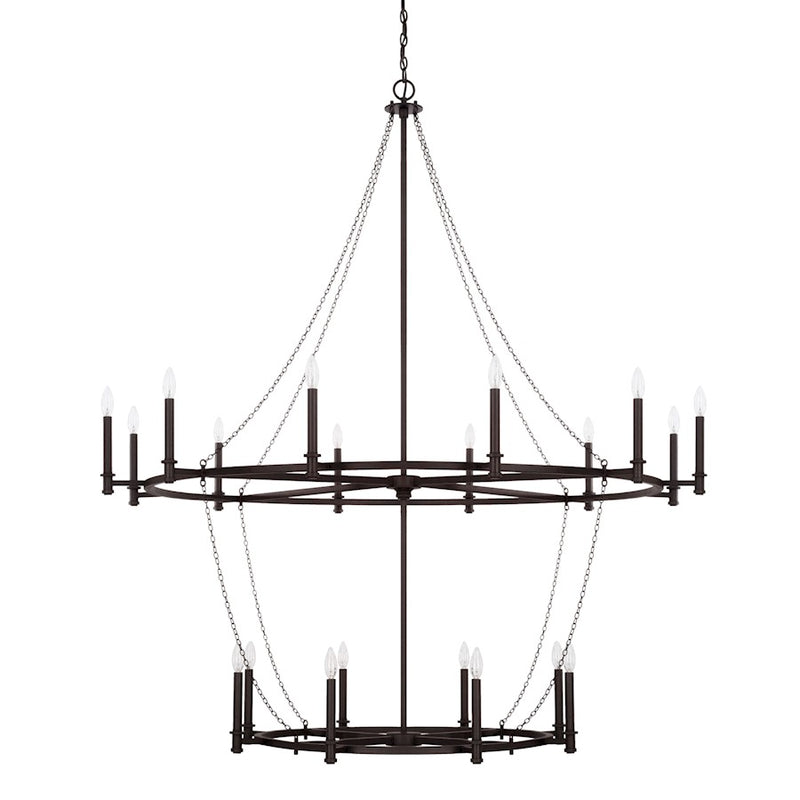 Capital Lighting Lancaster Chandelier, Black Iron