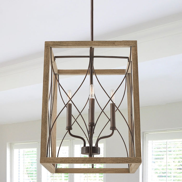 Capital Lighting Tybee 4 Light Foyer, Nordic Grey
