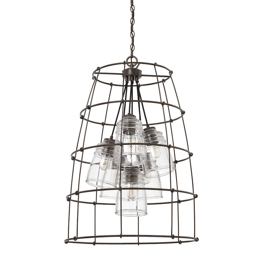 Capital Lighting Turner 6 Light Foyer, Nordic Grey