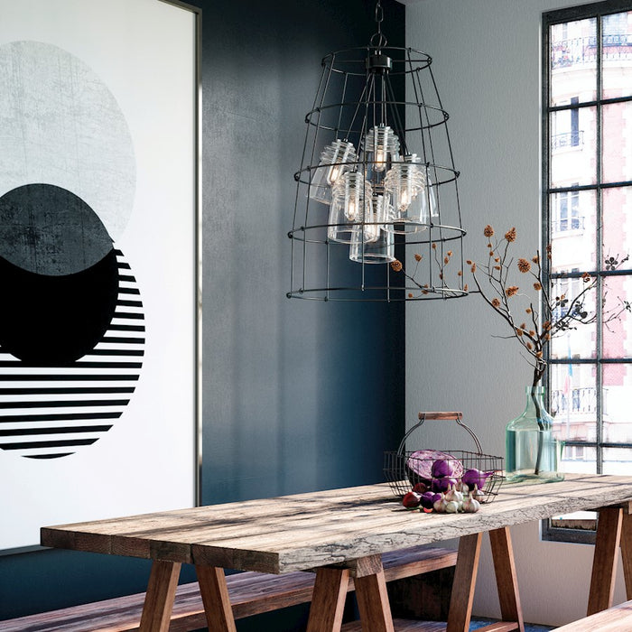 Capital Lighting Turner 6 Light Foyer, Nordic Grey