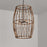 Capital Lighting Sanibel 4 Light Foyer, Blazed Rattan/Nordic Grey
