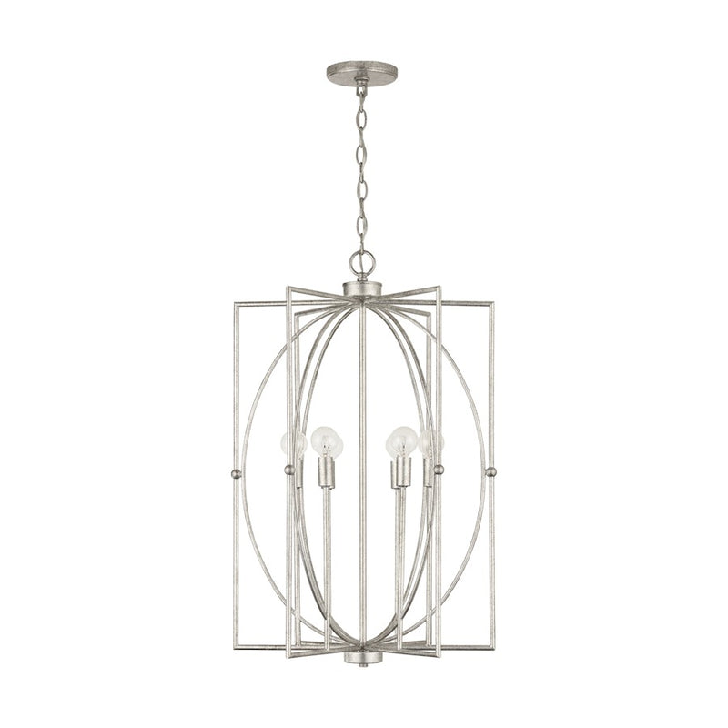 Capital Lighting Oran 6-Light Foyer, Antique Silver