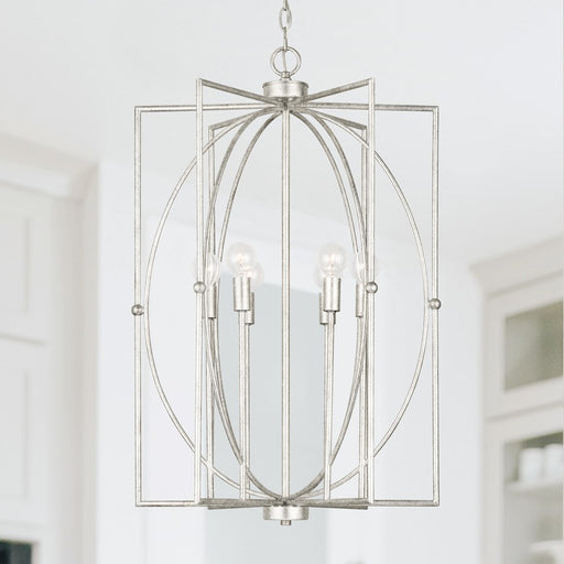 Capital Lighting Oran 6-Light Foyer, Antique Silver