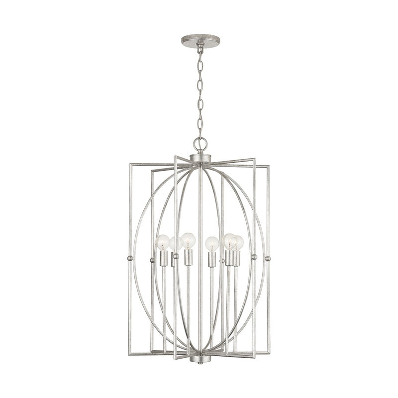 Capital Lighting Oran 6-Light Foyer, Antique Silver