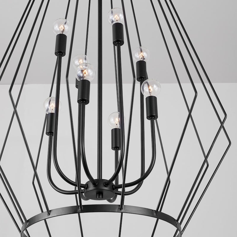 Capital Lighting Corey 8-Light Foyer, Matte Black