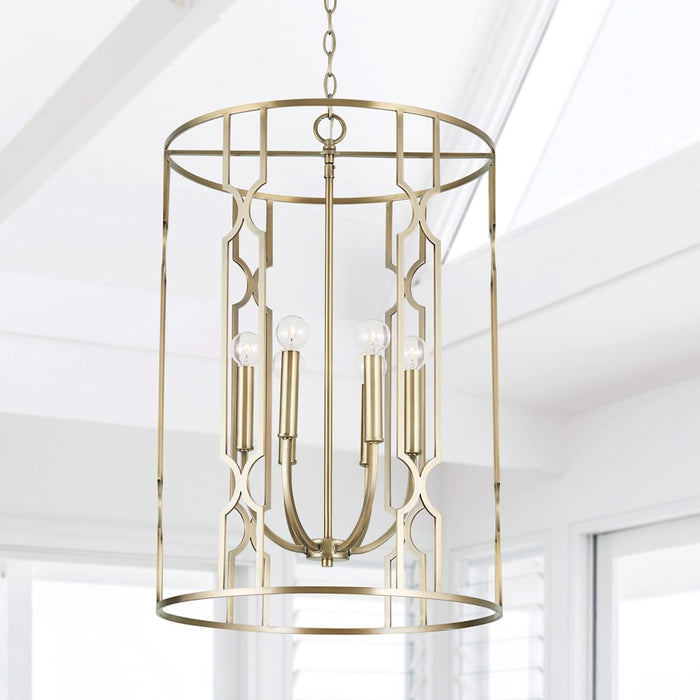 Capital Lighting Jordyn 6-Light Foyer, Aged Brass