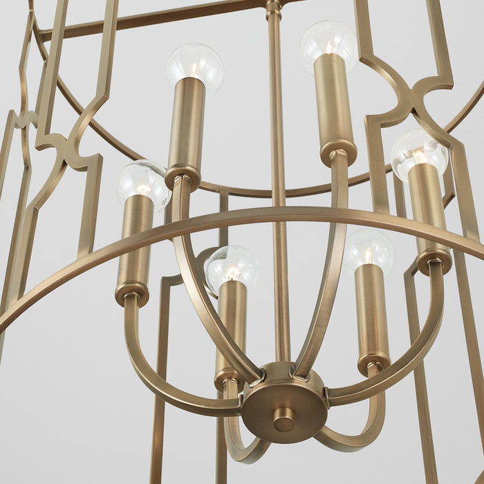 Capital Lighting Jordyn 6-Light Foyer, Aged Brass
