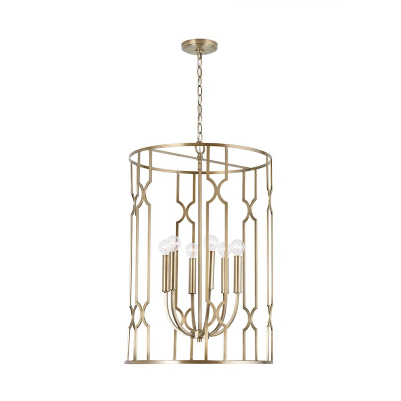 Capital Lighting Jordyn 6-Light Foyer, Aged Brass