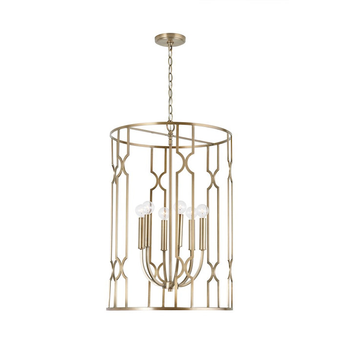 Capital Lighting Jordyn 6-Light Foyer, Aged Brass