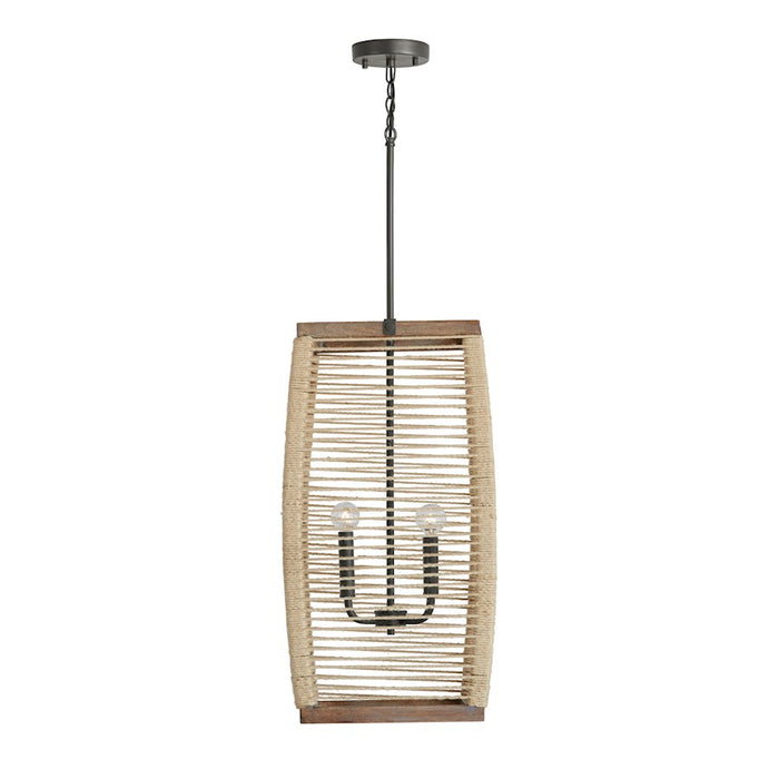 Capital Lighting Jacob 4-Light Foyer, Grey Wash Iron Silk