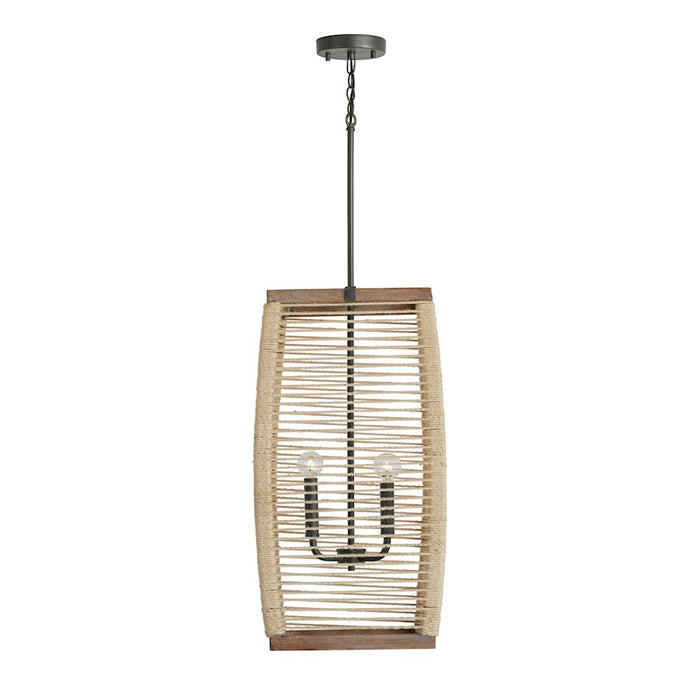 Capital Lighting Jacob 4-Light Foyer, Grey Wash Iron Silk