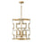 Capital Lighting Hala 4 Light Foyer, Bleached Natural Jute/Brass