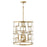 Capital Lighting Hala 4 Light Foyer, Bleached Natural Jute/Brass