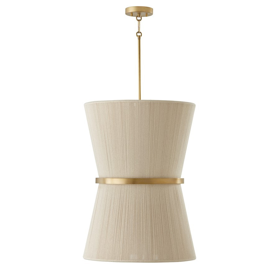 Capital Lighting Cecilia 6 Light Foyer, Patinaed Brass