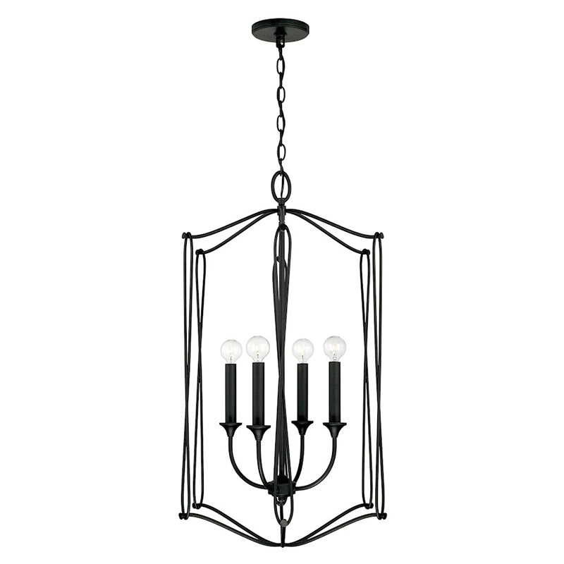 Capital Lighting Bentley 4 Light Foyer in Black Iron