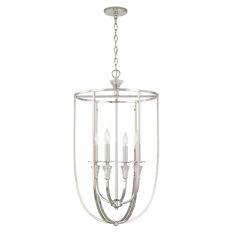 Capital Lighting Laurent 4 Light Foyer in Polished Nickel