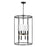 Capital Lighting Beckham 4 Light Foyer, Glossy Black/Aged Brass