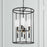 Capital Lighting Beckham 4 Light Foyer, Glossy Black/Aged Brass