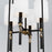 Capital Lighting Beckham 4 Light Foyer, Glossy Black/Aged Brass