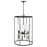 Capital Lighting Beckham 4 Light Foyer, Glossy Black/Aged Brass
