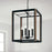 Capital Lighting Rowe 4 Light Foyer, Matte Black/Brown Wood