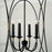 Capital Lighting Amara 4 Light Foyer, Matte Black/Brass