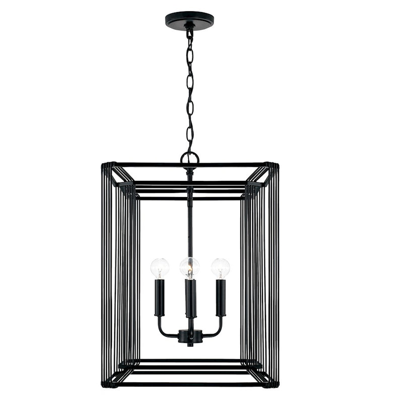 Capital Lighting Lennon 4 Light Foyer, Matte Black