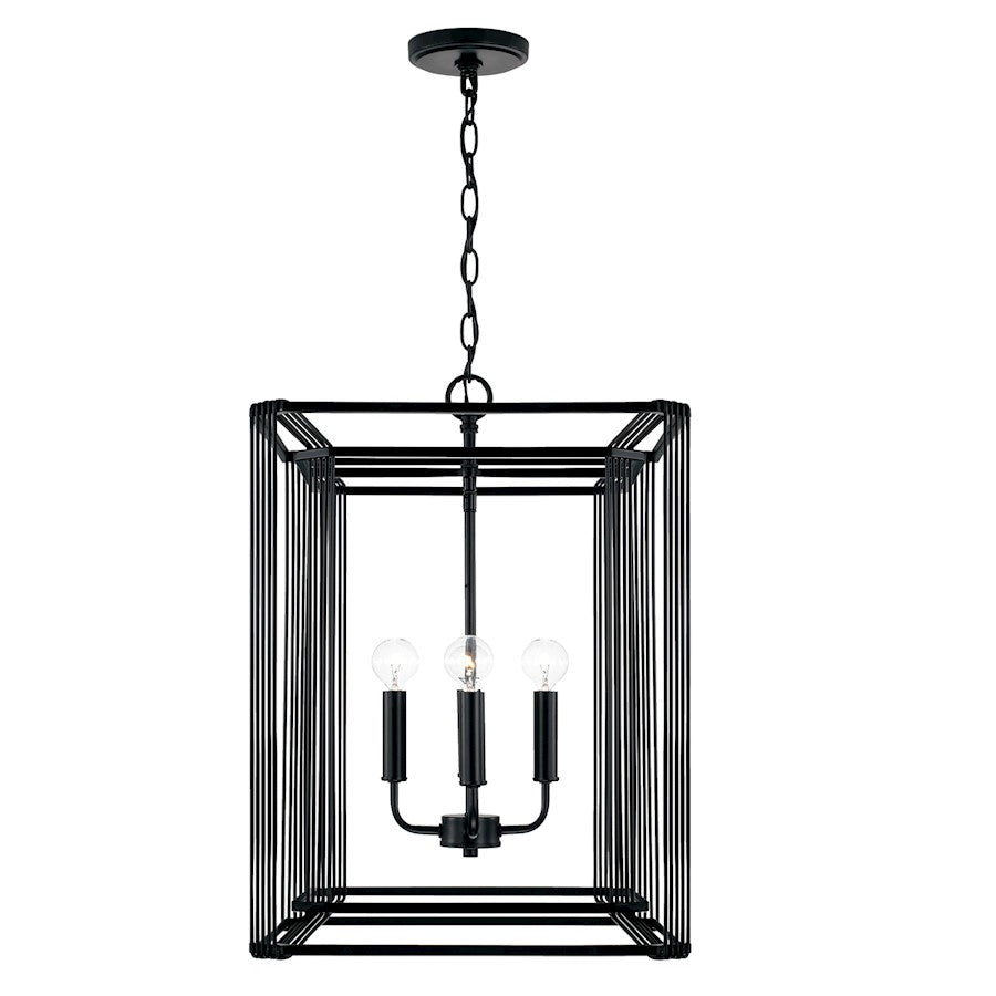Capital Lighting Lennon 4 Light Foyer, Matte Black