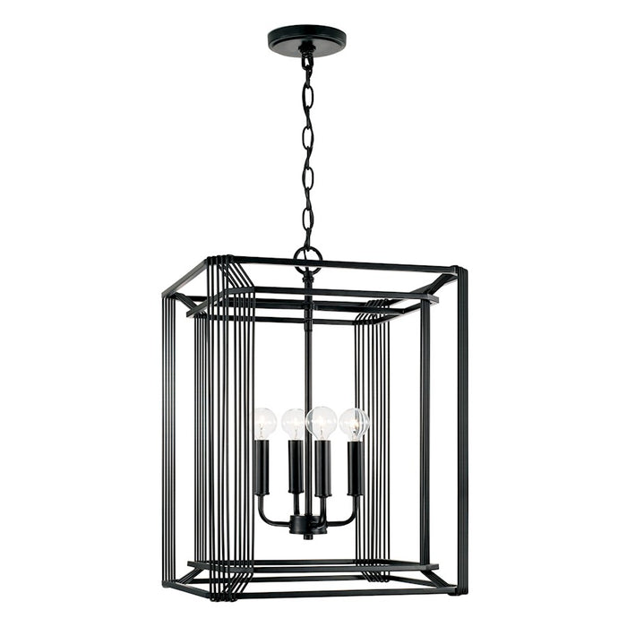 Capital Lighting Lennon 4 Light Foyer, Matte Black