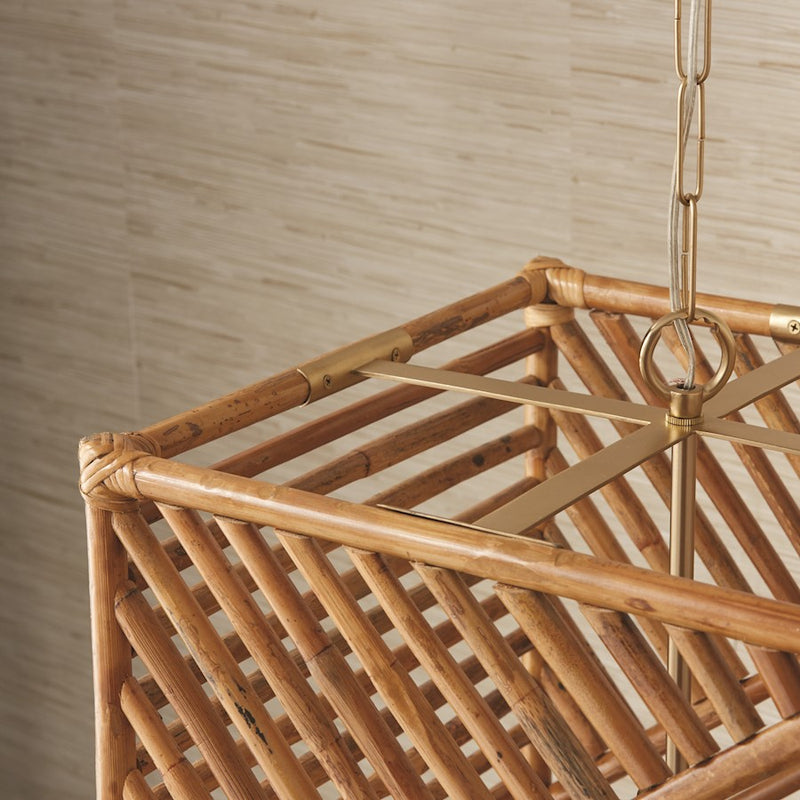 Capital Lighting Soleil 1 Light Foyer Pendant, Brass/Natural