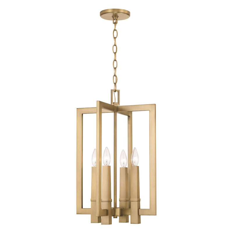 Capital Lighting Blake 4 Light Foyer Pendant, Brass