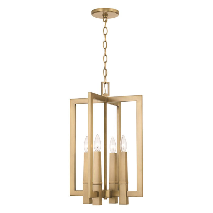 Capital Lighting Blake 4 Light Foyer Pendant, Brass