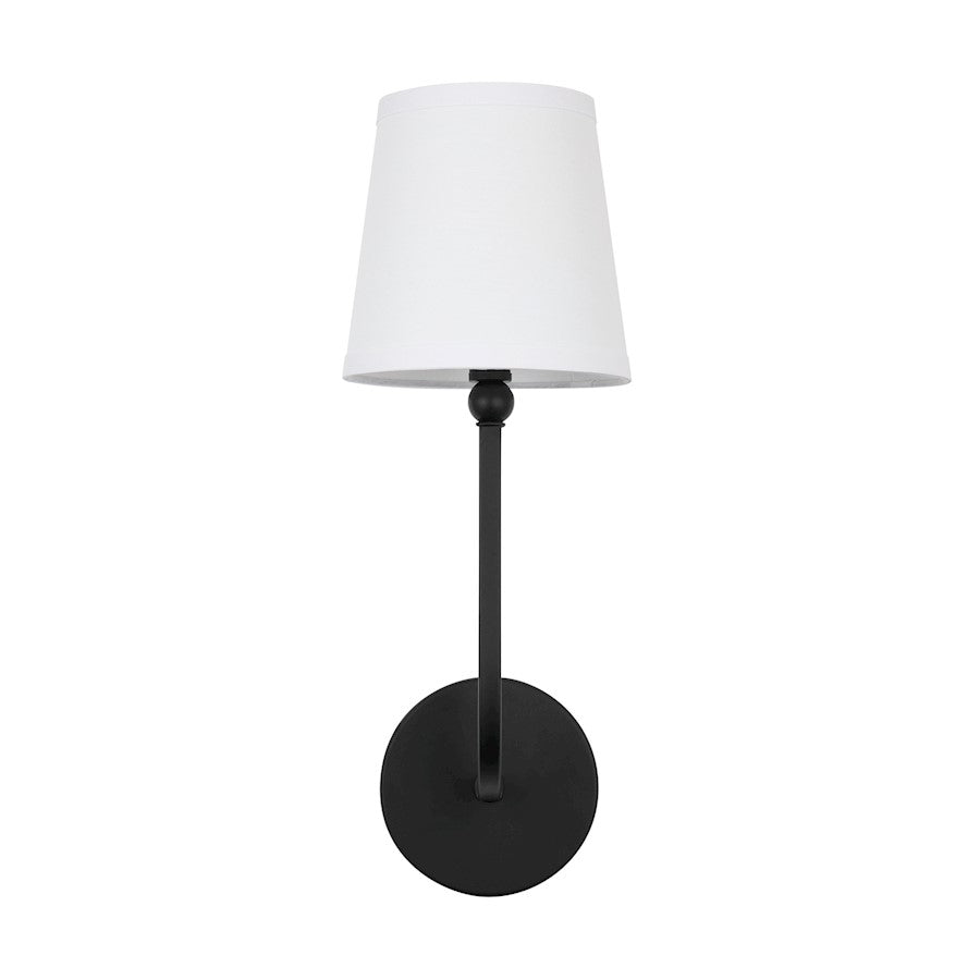 Capital Lighting Dawson 1-Light Sconce, Matte Black
