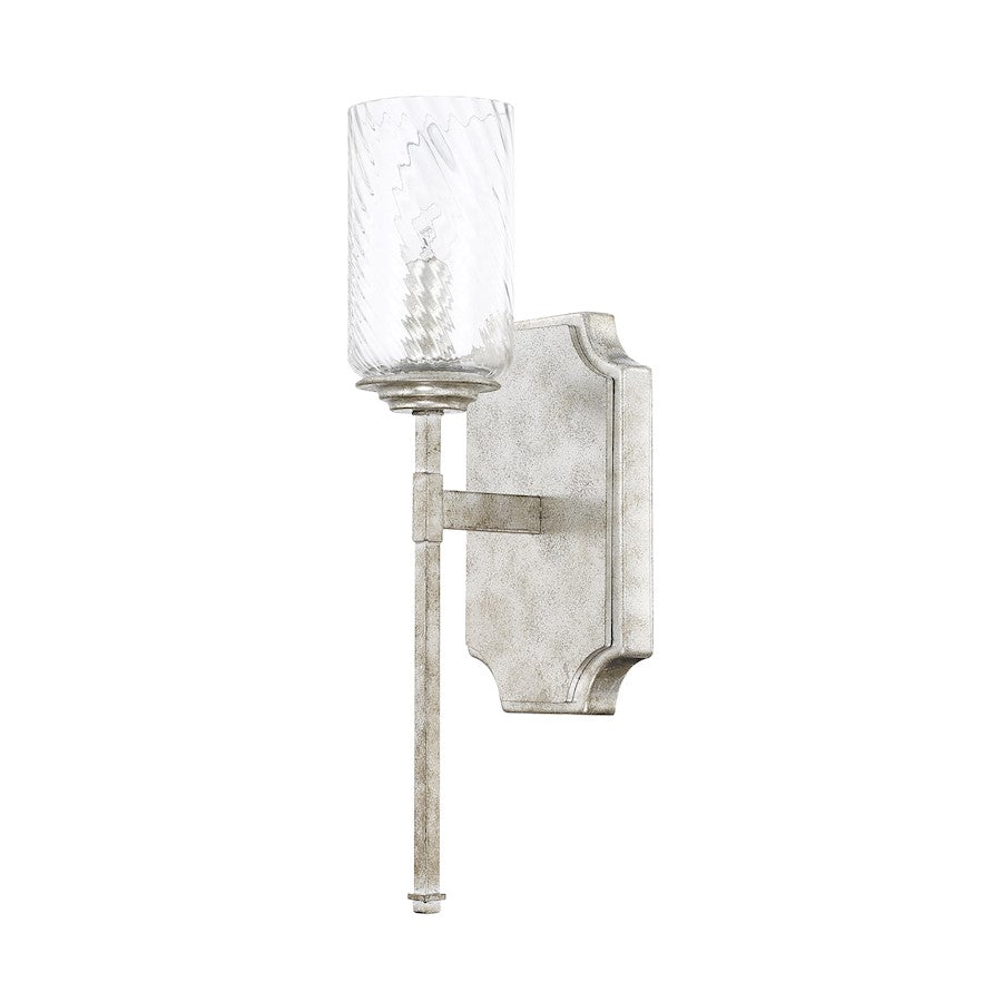 Capital Lighting Oxford 1 Light Sconce, Silver Patina