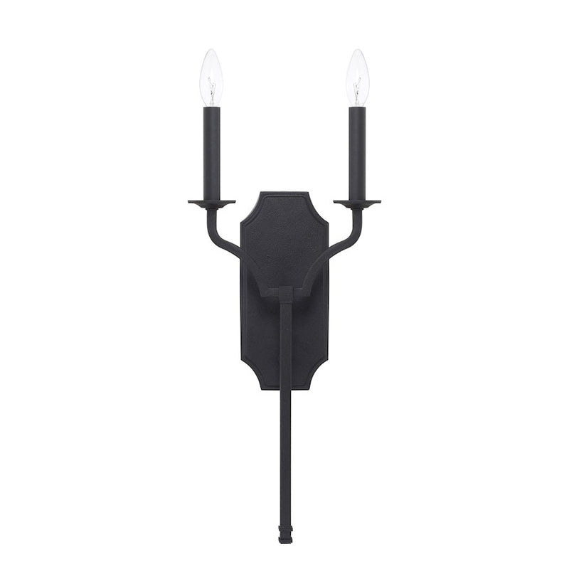 Capital Lighting Ravenwood 2 Light Sconce, Black Iron
