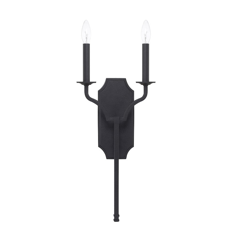Capital Lighting Ravenwood 2 Light Sconce, Black Iron