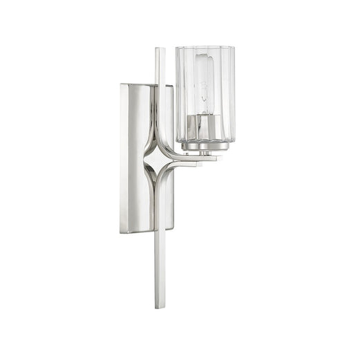 Capital Lighting Manhattan 1 Light Sconce, Polished Nickel