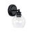 Capital Lighting Mid Century 1 Light Sconce in Matte Black/Clear
