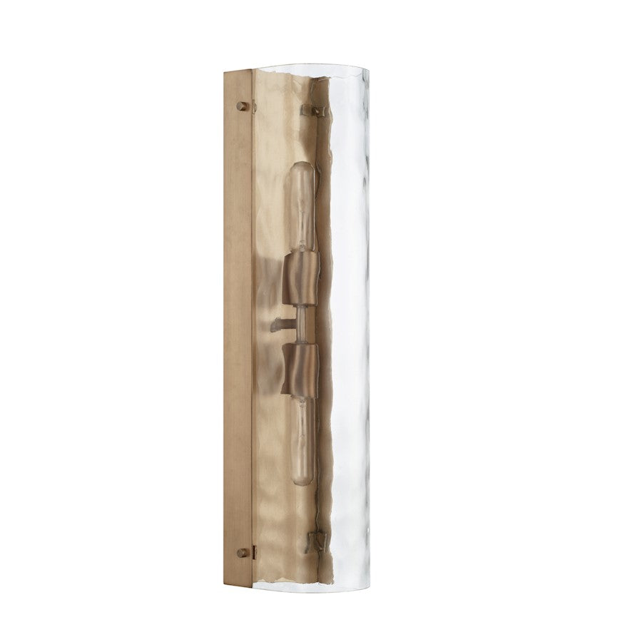 Capital Lighting Lyra 2 Light Sconce, Aged Brass
