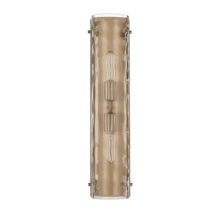 Capital Lighting Lyra 2 Light Sconce, Aged Brass