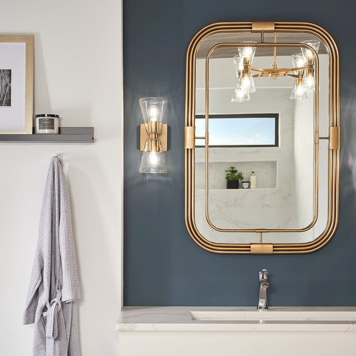 Capital Lighting Lyra 2 Light 13" Sconce, Aged Brass