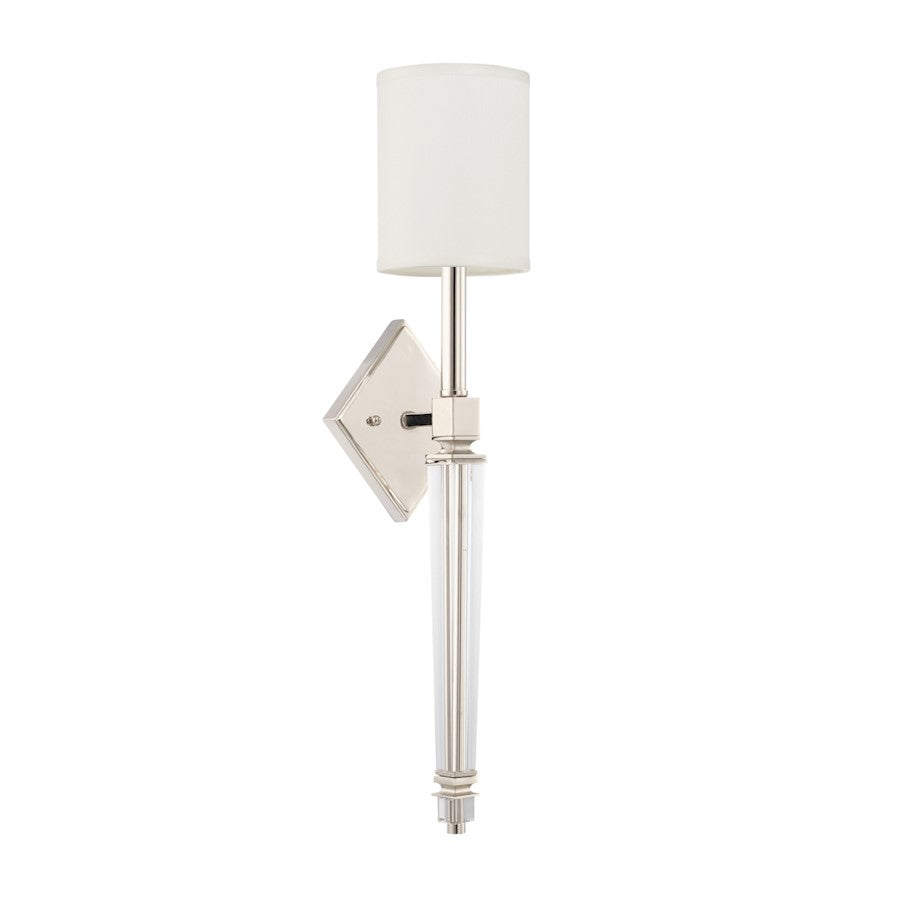 Capital Lighting 1 Light Sconce, Polished Nickel
