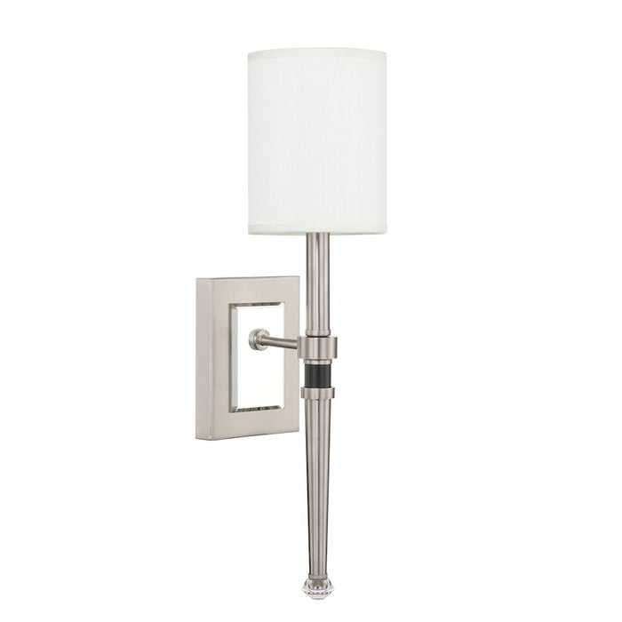 Capital Lighting 1 Light Cylinder Sconce, Black Tie