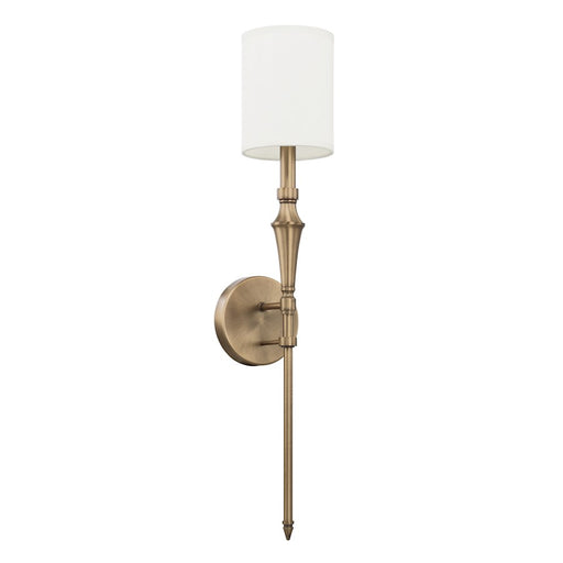 Capital Lighting 1 Light Sconce, Aged Brass
