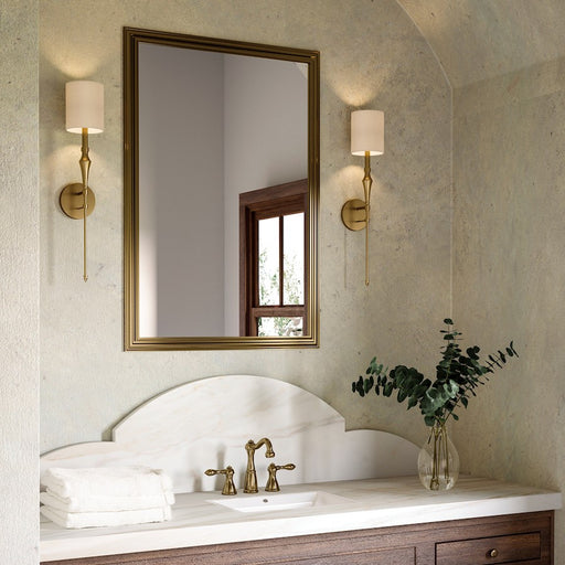 Capital Lighting 1 Light Sconce, Aged Brass