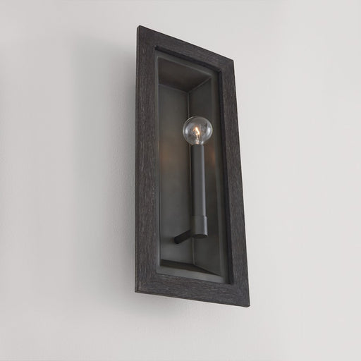 Capital Lighting Ashton 1 Light Candle Sconce, Carbon Grey/Grey Iron