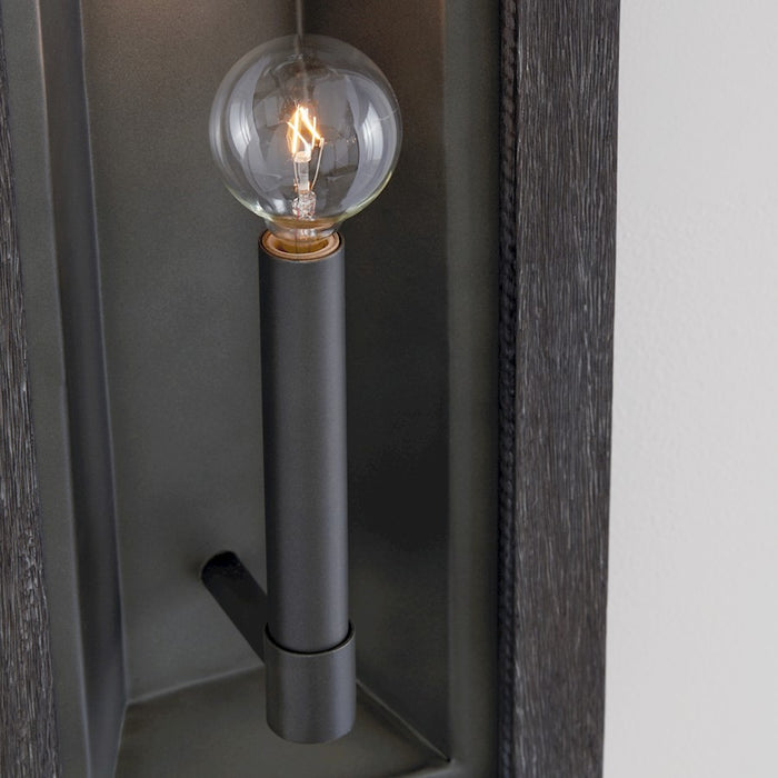 Capital Lighting Ashton 1 Light Candle Sconce, Carbon Grey/Grey Iron