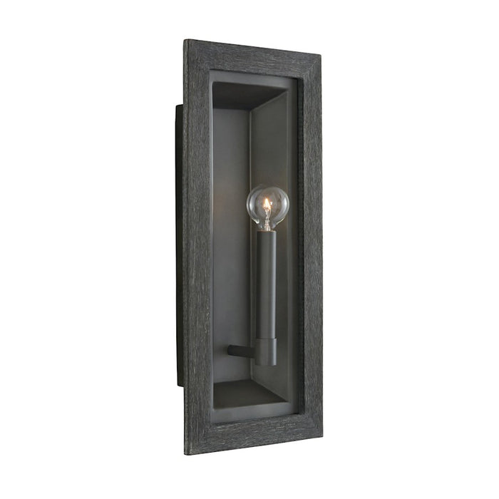 Capital Lighting Ashton 1 Light Candle Sconce, Carbon Grey/Grey Iron